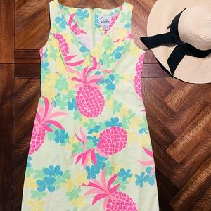 Lilly Pulitzer Pineapple Punch Linen Shift Dress